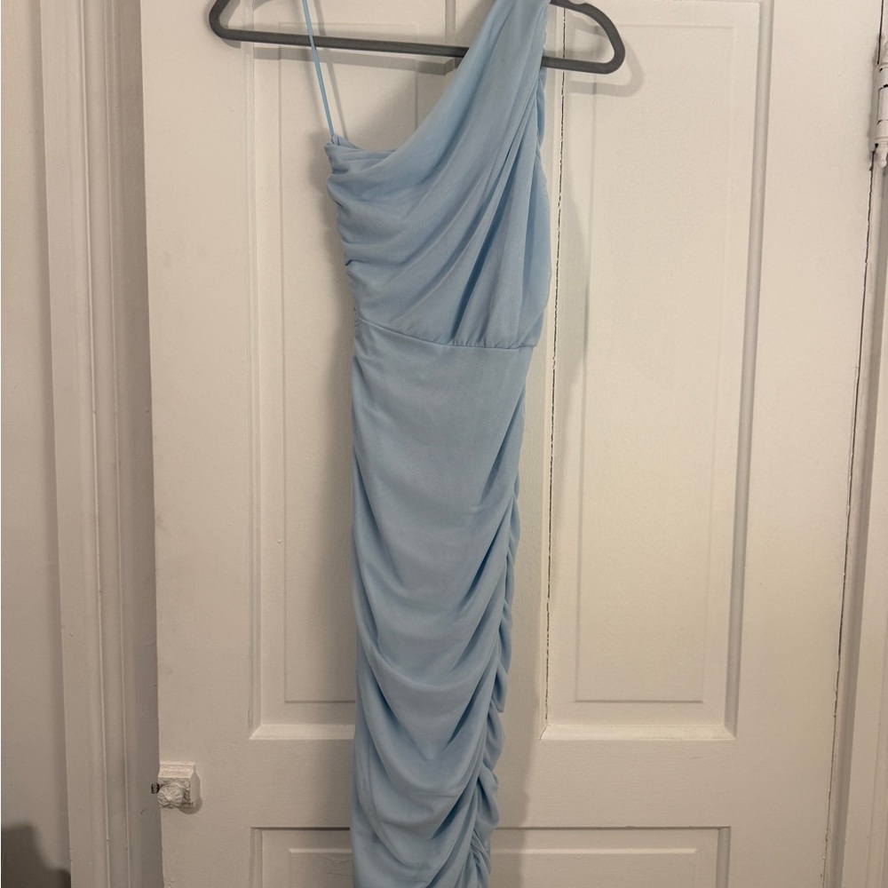 Love By Design Light Blue One-Shoulder Dress